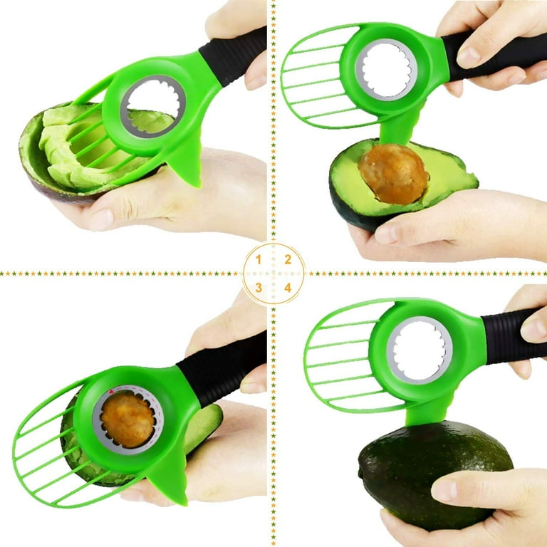 Avocado Slicer, 3-in-1 Avocado Slicer Tool, with comfortable grip,  BPA-free, can be used as a shredder slicer, suitable for dragon fruit kiwi