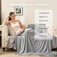 thumbnail image 5 of VK·LIVING 90"x 90" Cooling Blanket for Hot Sleepers Q-Max >0.5 Arc-Chill Breathable Blankets for Night Sweats, Lightweight Double Sides, Grey, 5 of 8