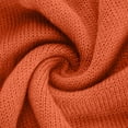 thumbnail image 3 of Lovskoo Sweater Dress for Women Medium Length Sweater Skirt with Lapel Lantern Sleeves Knitted Solid Color Long Skirt Orange, 3 of 7