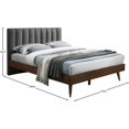 thumbnail image 7 of Meridian Furniture Vance Gray Durable Linen Fabric King Bed, 7 of 7