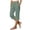 Mint Green, variant on Linen Cotton Capri Pants For Women Pocket Button Slit Hem Straight Leg Relaxed Office Leisure Workday Summer Simple Modern Outfit Essential Wide Leg