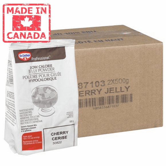 Oetker Gelatin Powder Lemon Low Calorie 500g/1.10Lbs (2/Case)-Canadian Made