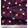 thumbnail image 3 of Soimoi Moss Georgette Fabric Planet Galaxy Fabric Prints By Yard 42 Inch Wide, 3 of 3