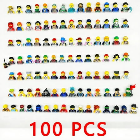 100pcs Random Minfigures Collectible Action Figures Set, Multicolor City Town Soldier Policemen Hero Figures Building Blocks, Have Repeat
