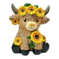 thumbnail image 3 of LmnLft Resin Cow Figurine with Sunflower Pot - Spring Summer Home Garden Decor, Calf Lover Gift for Kitchen Office Desk, 3 of 7