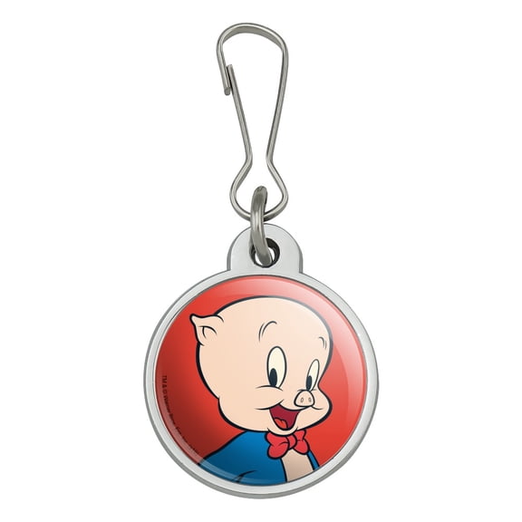 Looney Tunes Porky Pig Jacket Handbag Purse Luggage Backpack Zipper Pull Charm