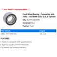 thumbnail image 2 of Front Wheel Bearing - Compatible with 2006 - 2007 BMW 525xi 3.0L 6-Cylinder, 2 of 2