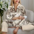 thumbnail image 6 of Yiaed Cows On The Farm Print Pajamas Women's Long Sleeve Sleepwear Soft Button Down Loungewear Pjs Lounge Set Nightwear Womens Pajama Pants-XX-Large, 6 of 7