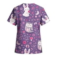 thumbnail image 5 of Womens Scrubs V-Neck Short Sleeve Cartoon Animals Print Scrub Tops Breathable Medical Working Shirts, 5 of 5