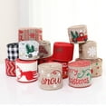 thumbnail image 4 of facefd 5M Christmas Burlap Ribbon Xmas Tree Red Truck Wire Edge Gift Wrapping Craft No.06, 4 of 6