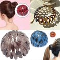 thumbnail image 2 of 1/4Pcs 2020 Fashion Retro Leopard Print Hairstyle Headbands,Bird's Nest Hair Bands,Expandable Ponytail Holder Clip, Vintage Geometric Hair Bands For w, 2 of 4
