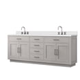 thumbnail image 3 of Abbey 84 in W White Oak Double Vanity, White Quartz Top and Faucet Set, 3 of 5