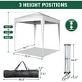 thumbnail image 2 of BuySphere 6.5x6.5ft Pop Up Canopy Tent, Outdoor Instant Shelter Folding Canopy with Carry Bag for Commercial Events, Party, Backyard BBQ, Camping ,Whtie-no side walls, 2 of 8