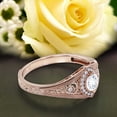 thumbnail image 2 of Anneau en or rose rond personnalisé sur commande sur commande 1,25 carat, 2 of 4