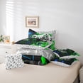 thumbnail image 5 of Feelyou 3D Green Gamepad Bedding Comforter Set 7 Pieces for Kids, Artwork Fashion Honeycomb Full Bedding Set, Video Gaming Controller Reversible Fitted Sheet Flat Sheet, Luxury Bedroom Decor, 5 of 7