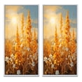 thumbnail image 2 of Designart "pasture Goldenrod Glow I" Meadow Framed Wall Art Set Of 2 - Yellow Landscapes Framed Canvas Set For Living Room Decor, 2 of 7