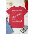 thumbnail image 5 of Old Glory Mens Flying Santa Sleigh Ugly XMAS Sweater Short Sleeve T Shirt, 5 of 6