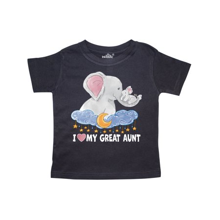 

Inktastic I Love My Great Aunt Cute Elephants with Moon and Stars Gift Toddler Boy or Toddler Girl T-Shirt