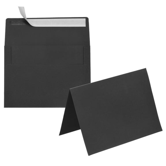 Uxcell 20 Pack Black 5x7 Envelopes with Cards Self Seal A7 Envelopes for Greeting Cards and Invitations