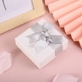 thumbnail image 5 of Teissuly Gray Bow White Gift Box Gift For Girlfriend Jewelry Box Earrings Ring Necklace Bracelet Jewelry Packaging Box Ribbon Storage Box Bow Storage Box, 5 of 8