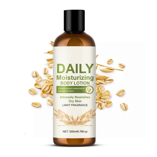 Crema hidratante, crema hidratante, crema facial, loción corporal hidratante de avena, hidratación 24 horas, nutre intensamente la piel seca, fragancias ligeras, loción corporal hidratante de 200 ml.