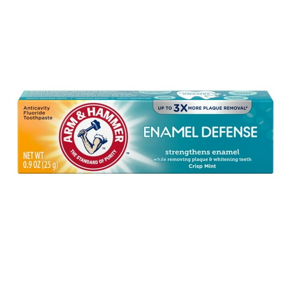Arm & Hammer Enamel Defense Truly Radiant Toothpaste,  Crisp Mint Travel Size (0.9 oz) - Pack of 2