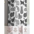 thumbnail image 5 of Abstract Cats Sheer Curtains 2 Panels Set Gray Black Striped Cat Animal Modern Style Sheer Window Curtains Light Filtering Rod Pocket Voile Drapes for Bedroom Living Room 52"X84", 5 of 8