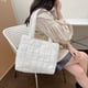 thumbnail image 5 of Bolso Bolso de mano de felpa suave para mujer Otoño Invierno hombro mullido bolso con asa superior (blanco), 5 of 8