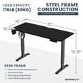 thumbnail image 2 of MotionGrey Standing Desk Height Adjustable Electric Motor Sit-to-Stand Desk Computer for Home and Office - Black Frame (43x24 Tabletop Included), 2 of 10