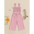 thumbnail image 4 of BemeyourBBs Baby Girl 2Pcs Summer Outfits Plaid Print Cami Tops + Pants Set, 4 of 9