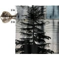thumbnail image 6 of Misty Forest Valance Curtain, Rustic Farmhouse Pine Tree Landscape Country Woodland Deer Print Blackout Short Window Drape for Kitchen Living Room Bedroom, 54x18inch, 6 of 6
