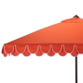 thumbnail image 4 of Safavieh Outdoor Valance 7.5ft Crank Patio Umbrella, Orange/White, 4 of 7