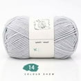 thumbnail image 2 of LGCASL Hand-Knitted Yarn #2 Light Gray, 1Pc=100G Hand Woven Cotton Yarn Soft Crochet Yarn for Hand Knitting Warm Sweater Sofa Cushion Scarf Diy, 2 of 4