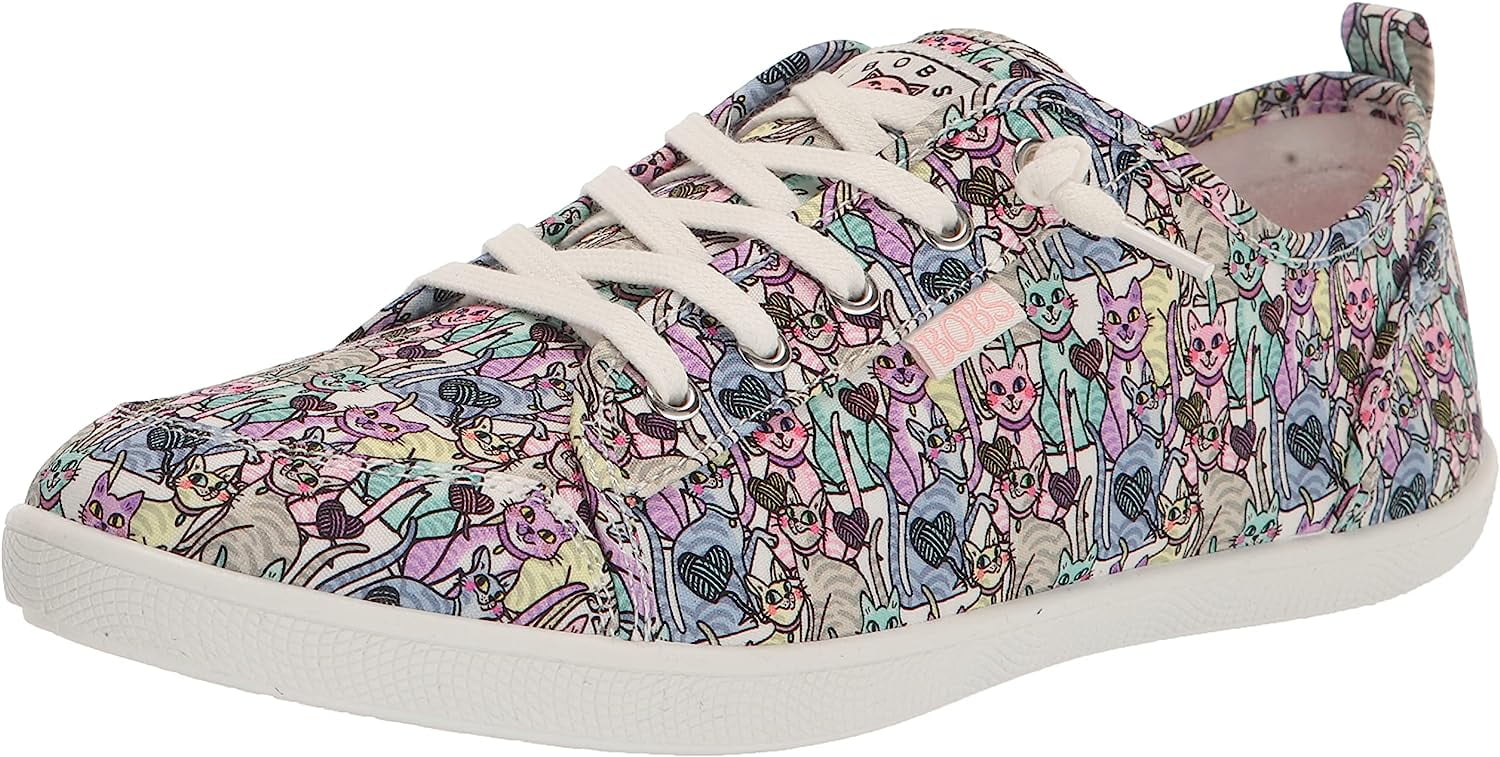 Skechers Women's Bobs B Cute Knitting Hearts Canvas Sneaker