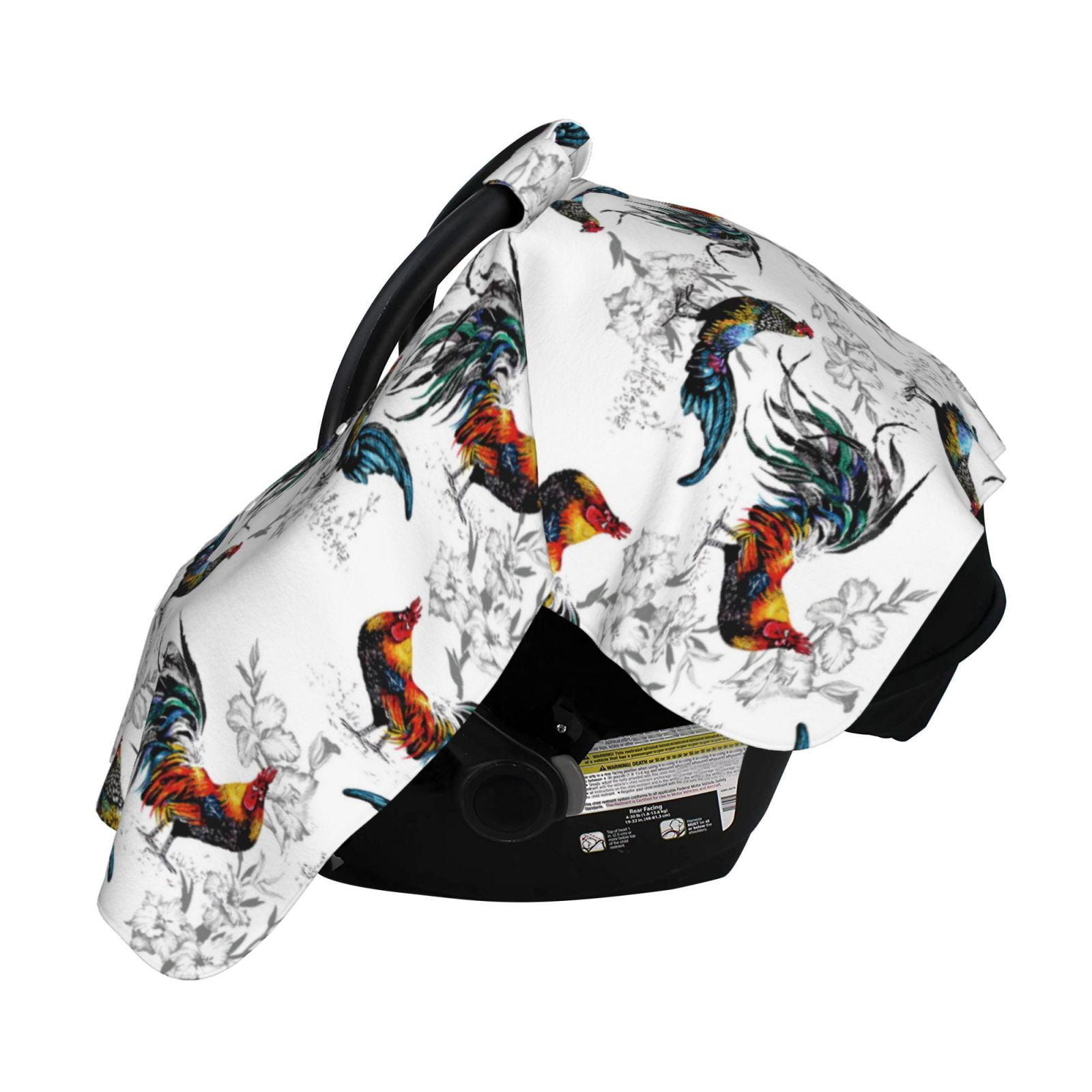 Naloa Cool Chicken Baby Car Seat Cover, Breathable Baby Carrier Cover, Multiuse Baby Carrier Cover & Nursing Breastfeeding Cover