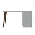 thumbnail image 7 of Hampton 53.54 Home Office Desk with 3 Cubby Spaces and Solid Wood Legs in White, 7 of 7