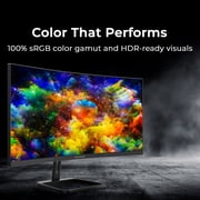 Deco Gear 34” Ultrawide Curved Monitor, 3440x1440 VA Display, 180Hz 1ms MPRT Adaptive Sync, 1500R HDR Ready 100% sRGB Dual HDMI/DP 21:9 Aspect Ratio