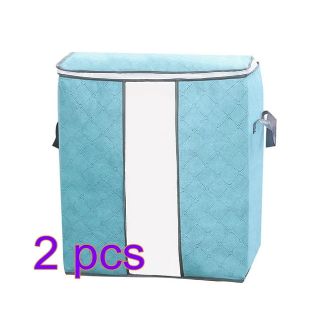 Bolsa de almacenamiento de edredón de tela no tejida multicolor Bolsa de acabado de ropa Armario Bolsa a prueba de polvo Eigraketly JJ25869-04B*2