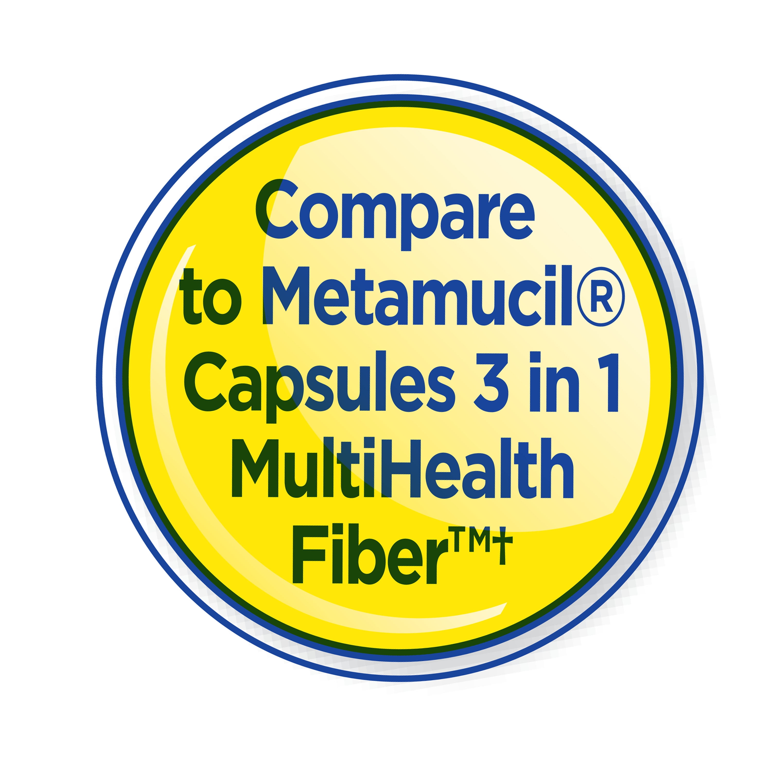 Equate Psyllium Husk Capsules 300 Count, Compare to Metamucil® Capsules 3 in 1 MultiHealth Fiber