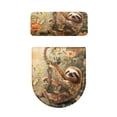 thumbnail image 2 of HELLHERO Toilet Lid Seat Cover Set Elastic Bottom & Dustproof Bathroom Toilet Cover Set Washable and Reusable, 2 of 8