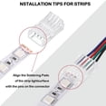 thumbnail image 4 of LED Light Strip Connectors 20 Waterproof LED Adapter Connectors Solderless LED Light Strip Connectors 4 Pin 10mm, 4 of 6