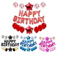 thumbnail image 2 of Birthday Aluminum Film Balloons Set Happy Birthday Party Star Balloons Decorations Props Kit, 2 of 7
