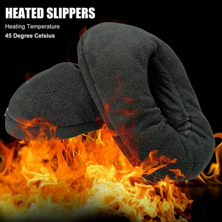 

1Pair Heated Slippers Washable Warm Plush USB 5V Heating Slippers for Indoor