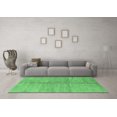 thumbnail image 3 of Ahgly Company Indoor Round Abstract Emerald Green Modern Area Rugs, 3' Round, 3 of 4