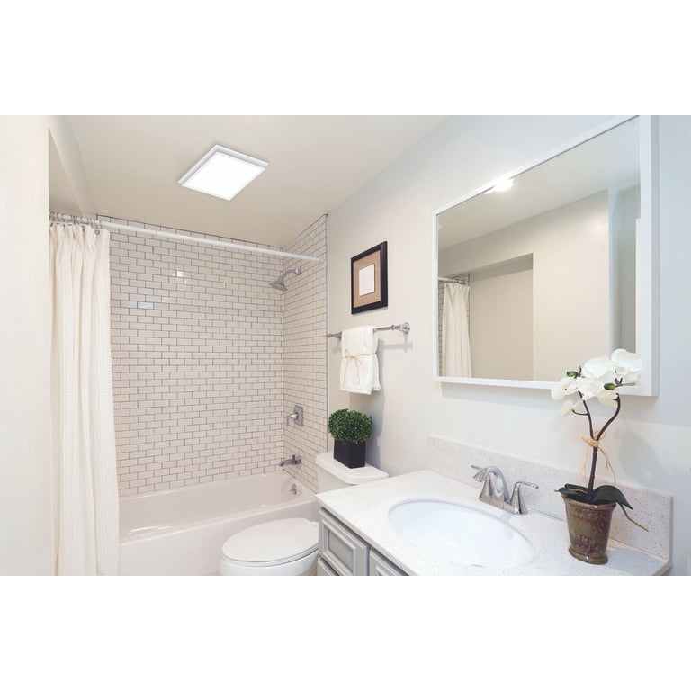 Homewerks 50 CFM Bathroom Exhaust Fan with LED Light photo 2