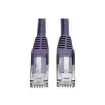 Tripp Lite N201-050-PU Cat6 Gigabit Ethernet Snagless Molded Patch Cable UTP RJ45 M & 550Mhz, Purple - 50 ft.