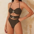 thumbnail image 5 of Lenago Tankini Swimsuits for Women Swimsuit Swim Suits for Women 2025 2026 European And Bikini Swimsuit forborder Solid Color Beach Vacation Bikini Khaki S, 5 of 7