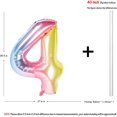 thumbnail image 2 of 40 Inch Gradient Rainbow Numbers 0-9 Birthday Party Decorations Helium Foil Mylar Number Balloon 4, 2 of 3
