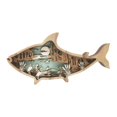 thumbnail image 5 of Marine Animals Wooden Decor Statues Maritime Themed Ornament Carved Fish Nautical Handcraft DIY for Table Bookshelf Beach Cottage Decoration style B, 5 of 8