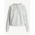 thumbnail image 5 of Scoop Women’s New Scubaknit Raglan Henley Top, Sizes XS-XXL, 5 of 5
